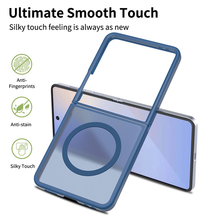  Samsung Galaxy Z Flip 7 Skal MagSafe Skin Touch Blå
