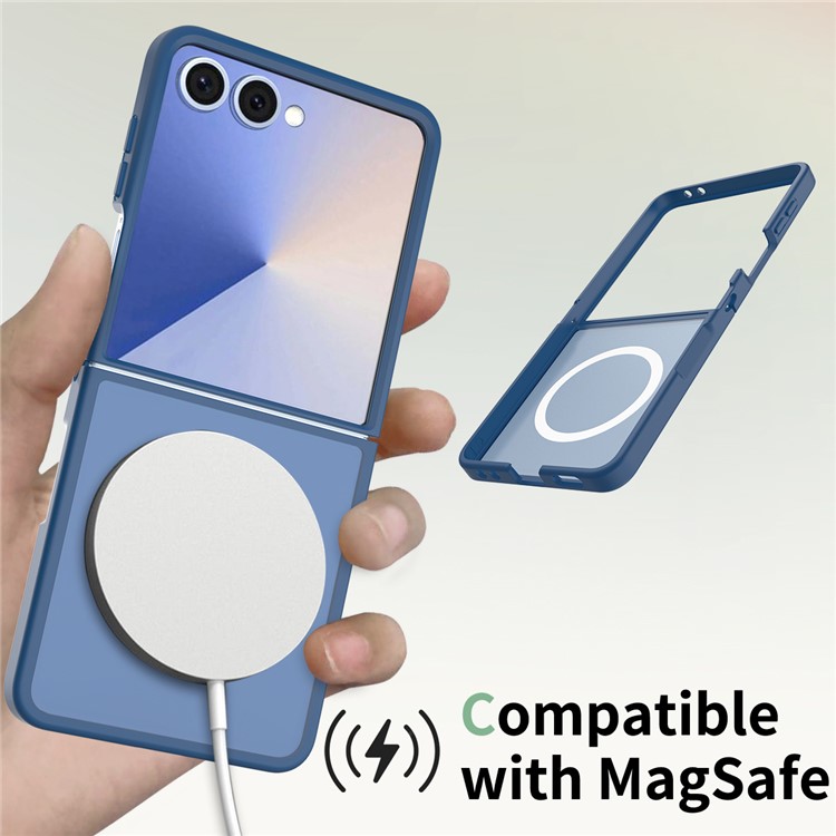  Samsung Galaxy Z Flip 7 Skal MagSafe Skin Touch Blå