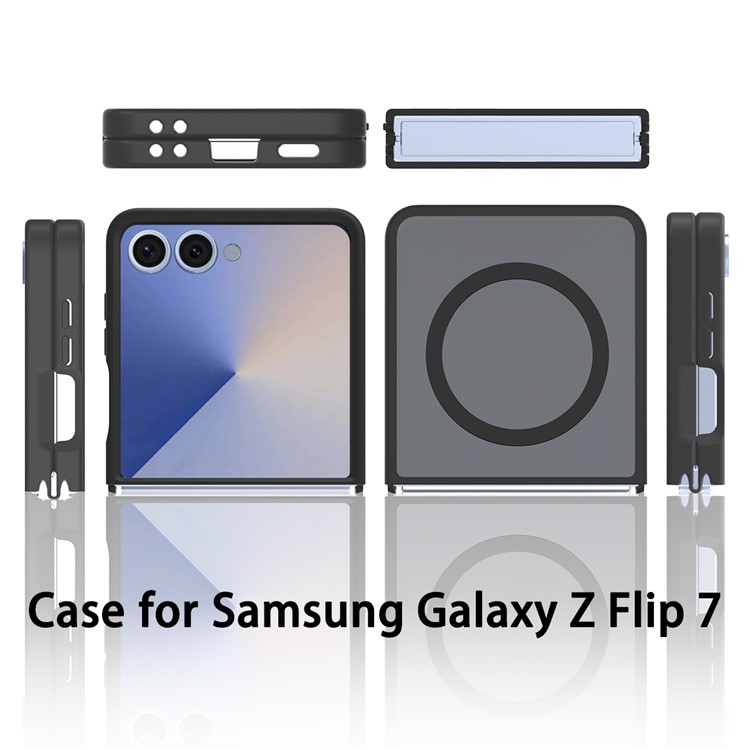  Samsung Galaxy Z Flip 7 Skal MagSafe Skin Touch Blå