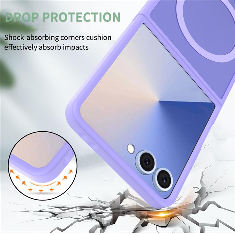  Samsung Galaxy Z Flip 7 Skal MagSafe Skin Touch Lila