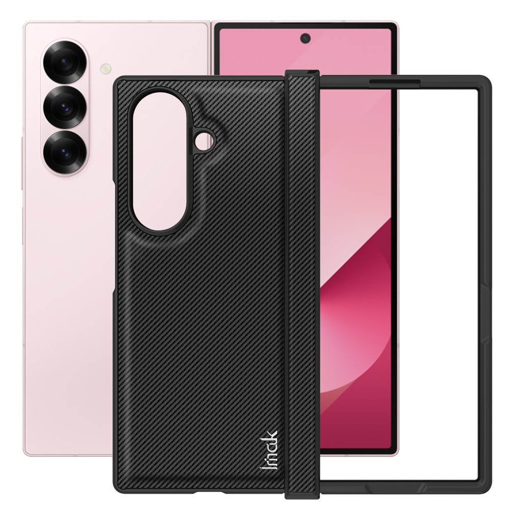 IMAK IMAK Samsung Galaxy Z Fold 7 Skal Kolfiber Textur Svart
