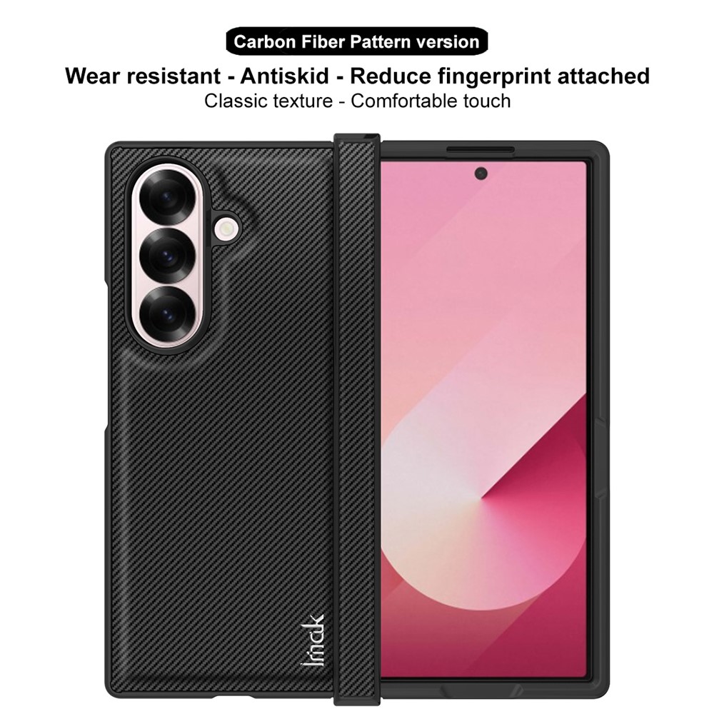 IMAK IMAK Samsung Galaxy Z Fold 7 Skal Kolfiber Textur Svart