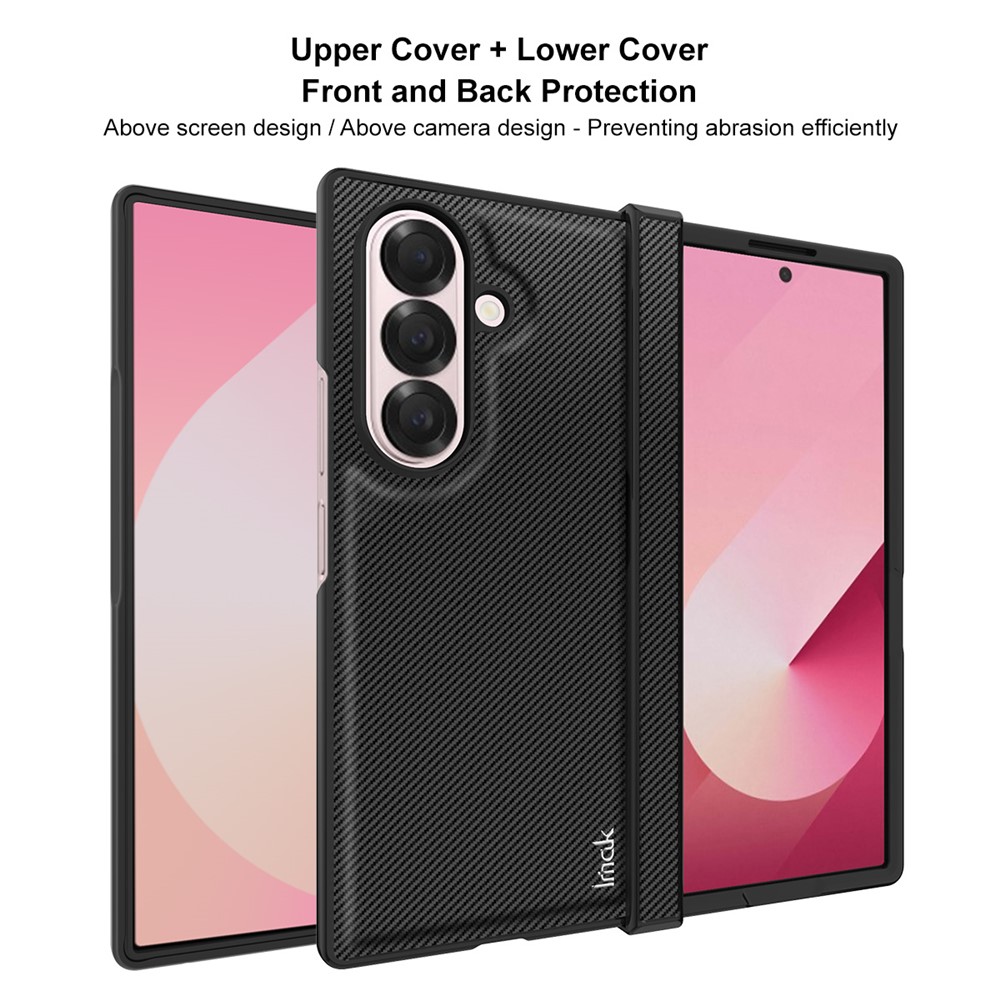 IMAK IMAK Samsung Galaxy Z Fold 7 Skal Kolfiber Textur Svart