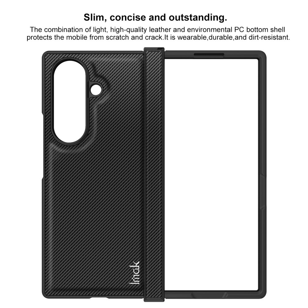 IMAK IMAK Samsung Galaxy Z Fold 7 Skal Kolfiber Textur Svart