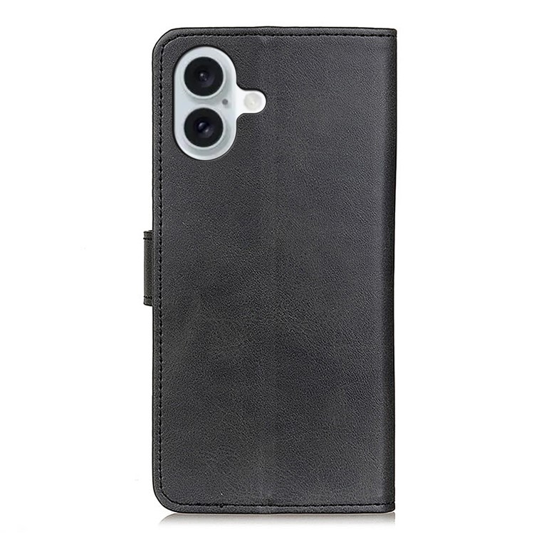  iPhone 17 Plånboksfodral Läder Svart