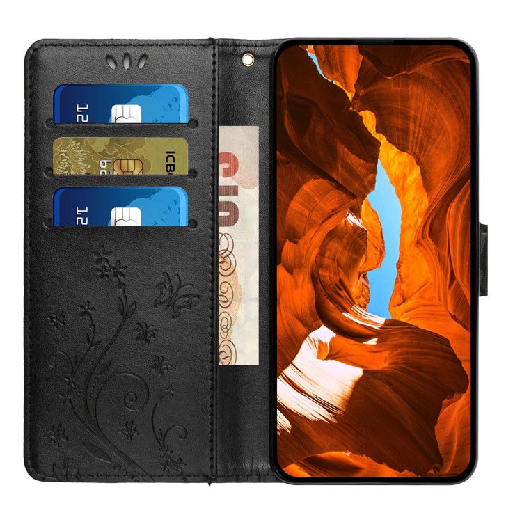  iPhone 17 Fodral Med Blommigt Tryck Svart