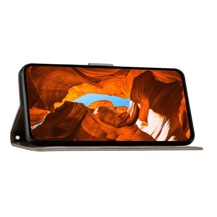  iPhone 17 Fodral Med Blommigt Tryck Grå