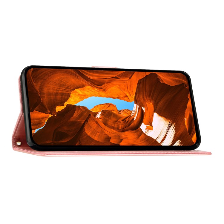  iPhone 17 Fodral Med Blommigt Tryck Roséguld