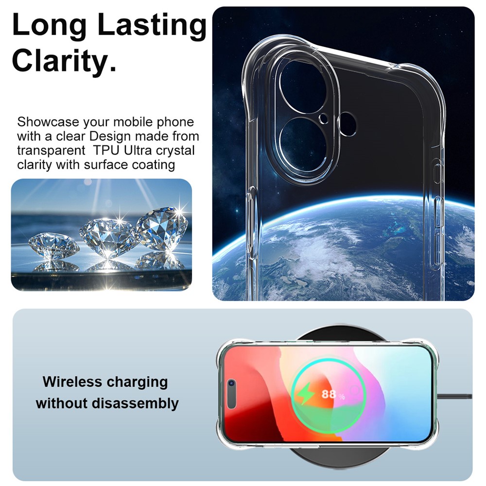 IMAK IMAK iPhone 17 Skal TPU Shockproof Airbag Transparent