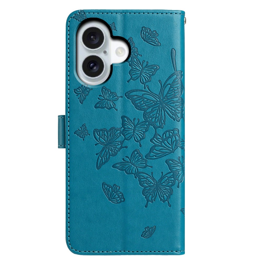  iPhone 17 Fodral Med Fjäril Tryck Blå
