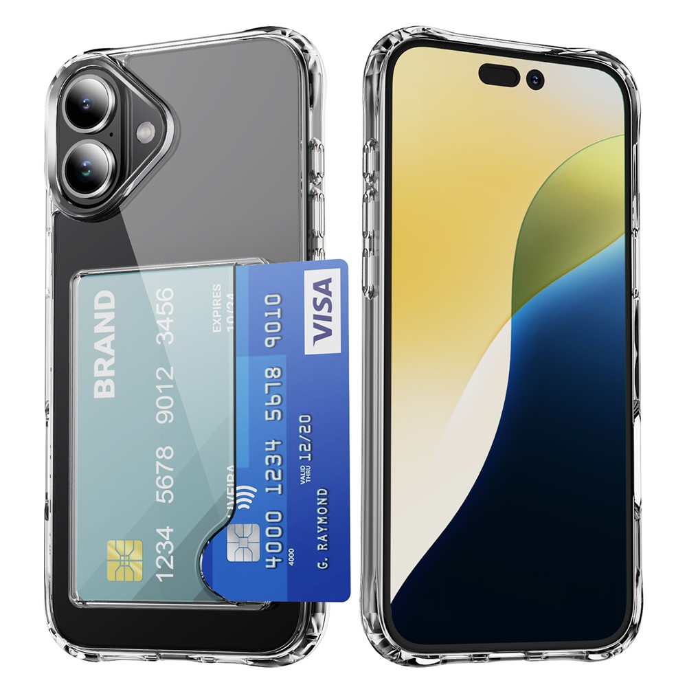  iPhone 17 Skal Med Korthållare Transparent