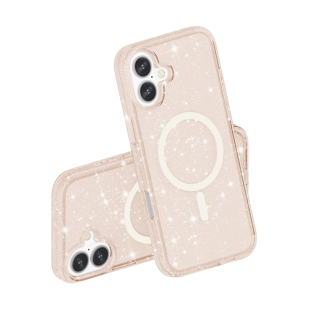  iPhone 17 Skal MagSafe Hybrid Glitter Guld