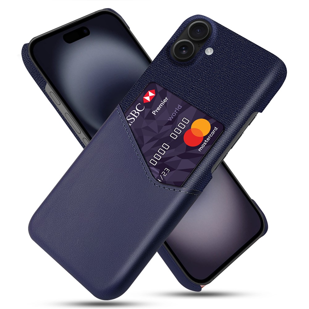  iPhone 17 Skal Med Kortfack Läder Blå