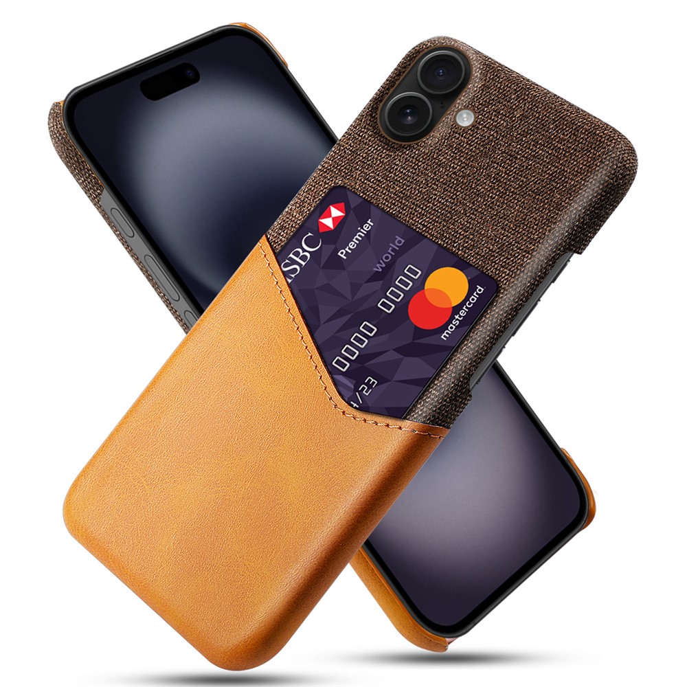  iPhone 17 Skal Med Kortfack Läder Brun