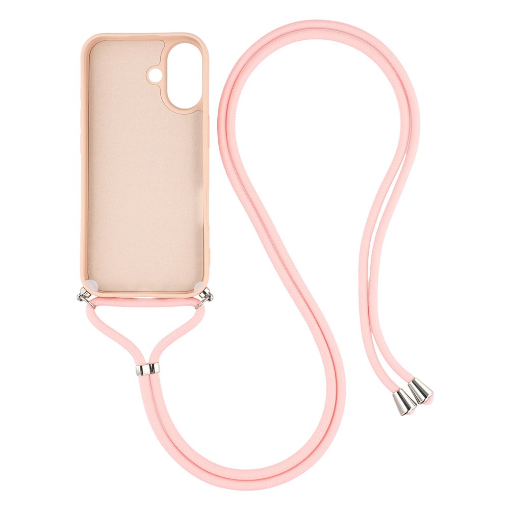 iPhone 17 Skal TPU Med Mobilsnöre Rosa