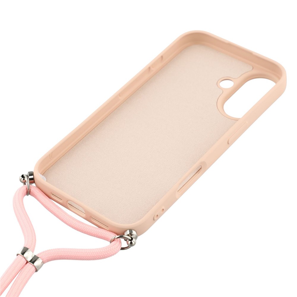  iPhone 17 Skal TPU Med Mobilsnöre Rosa