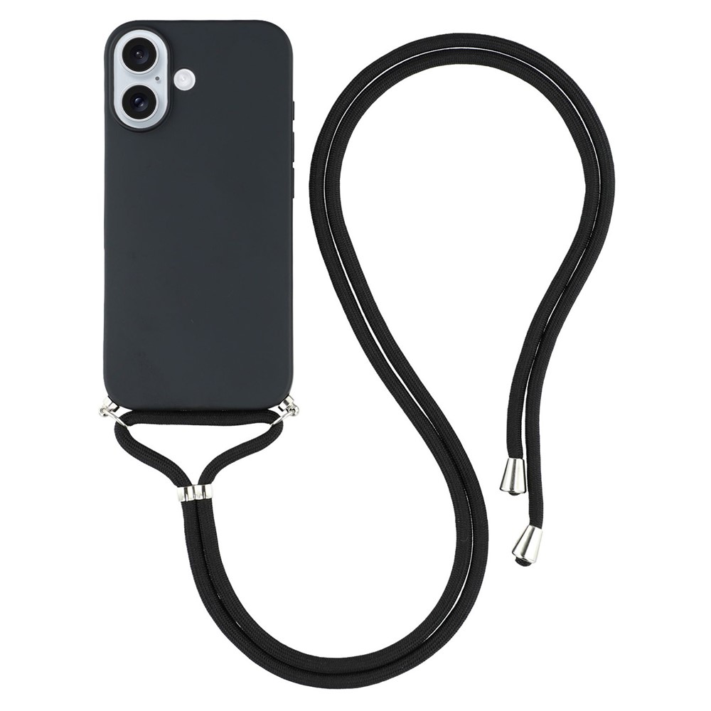  iPhone 17 Skal TPU Med Mobilsnöre Svart