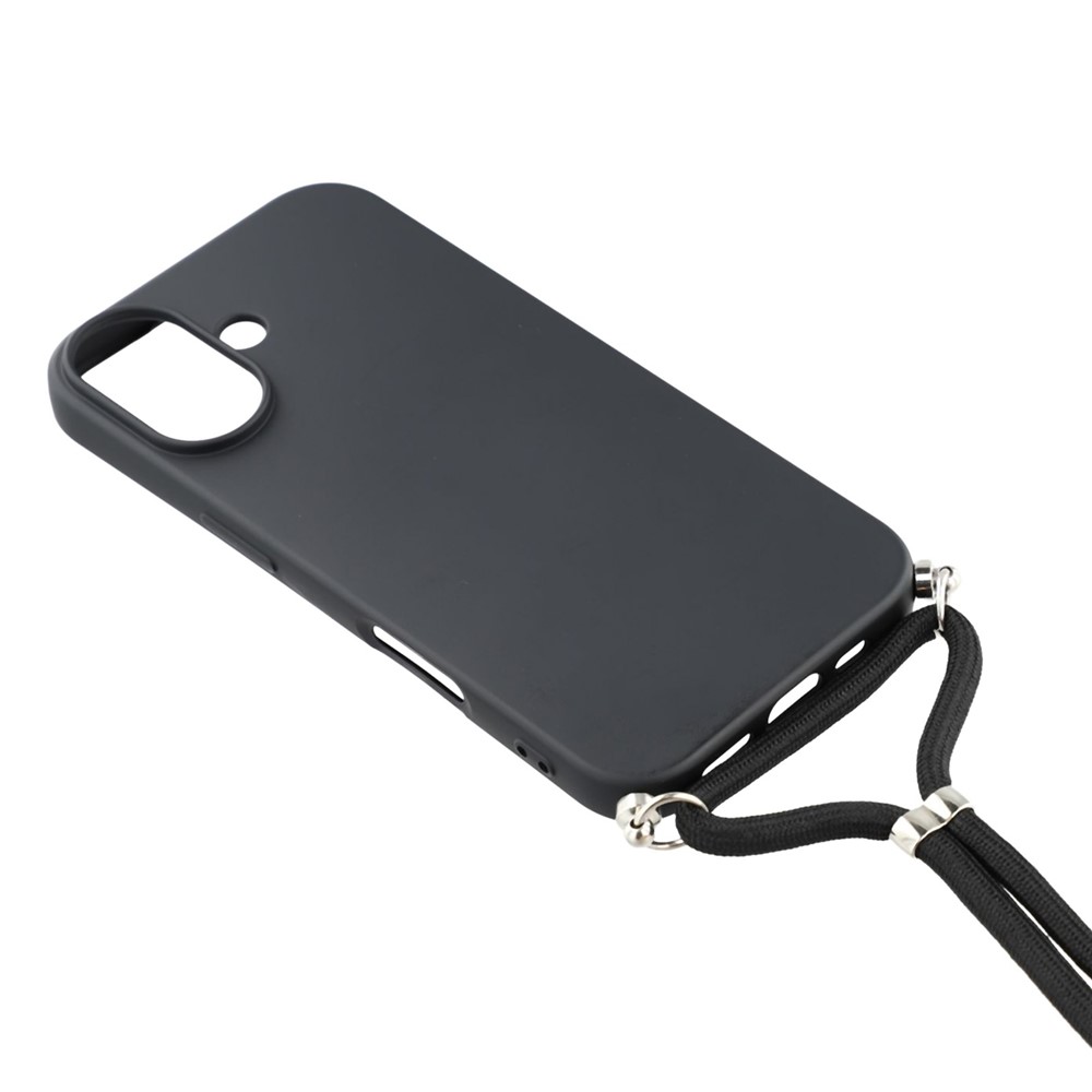  iPhone 17 Skal TPU Med Mobilsnöre Svart