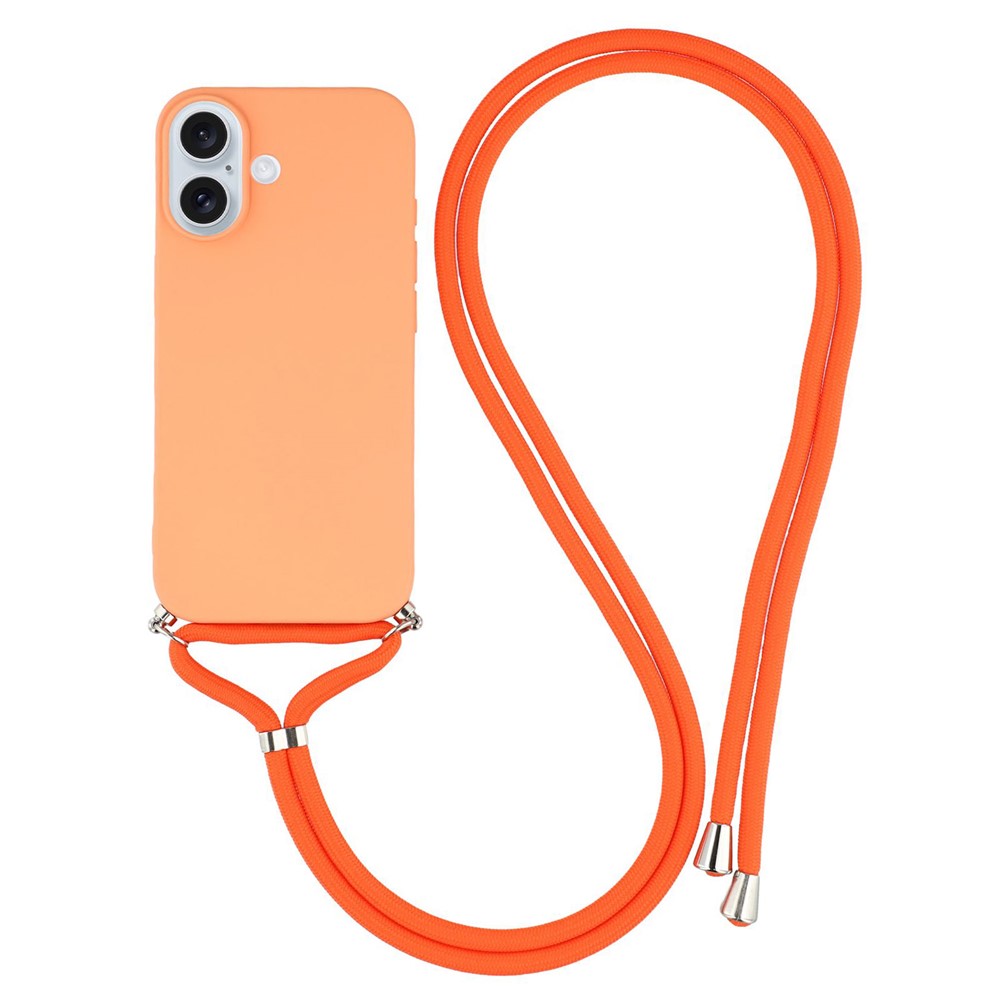  iPhone 17 Skal TPU Med Mobilsnöre Orange