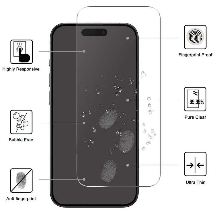  iPhone 17 Skärmskydd / Linsskydd Härdat Glas