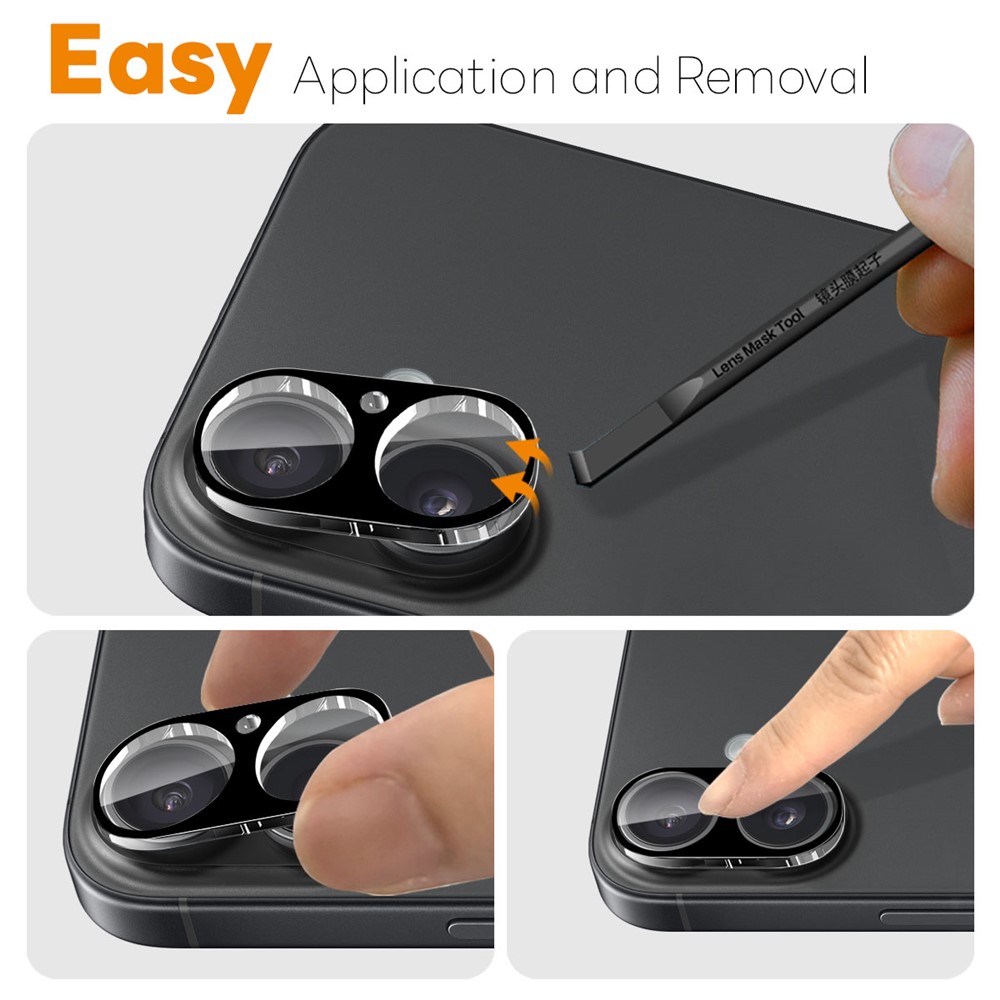 NORTHJO NORTHJO iPhone 17 2-PACK Linsskydd Härdat Glas Svart
