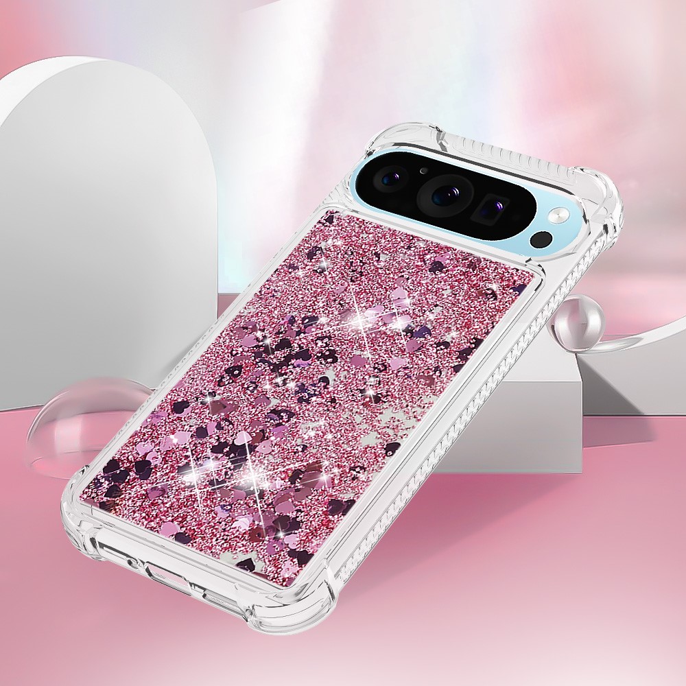  Google Pixel 10 / 10 Pro Skal Glitter Quicksand Roséguld