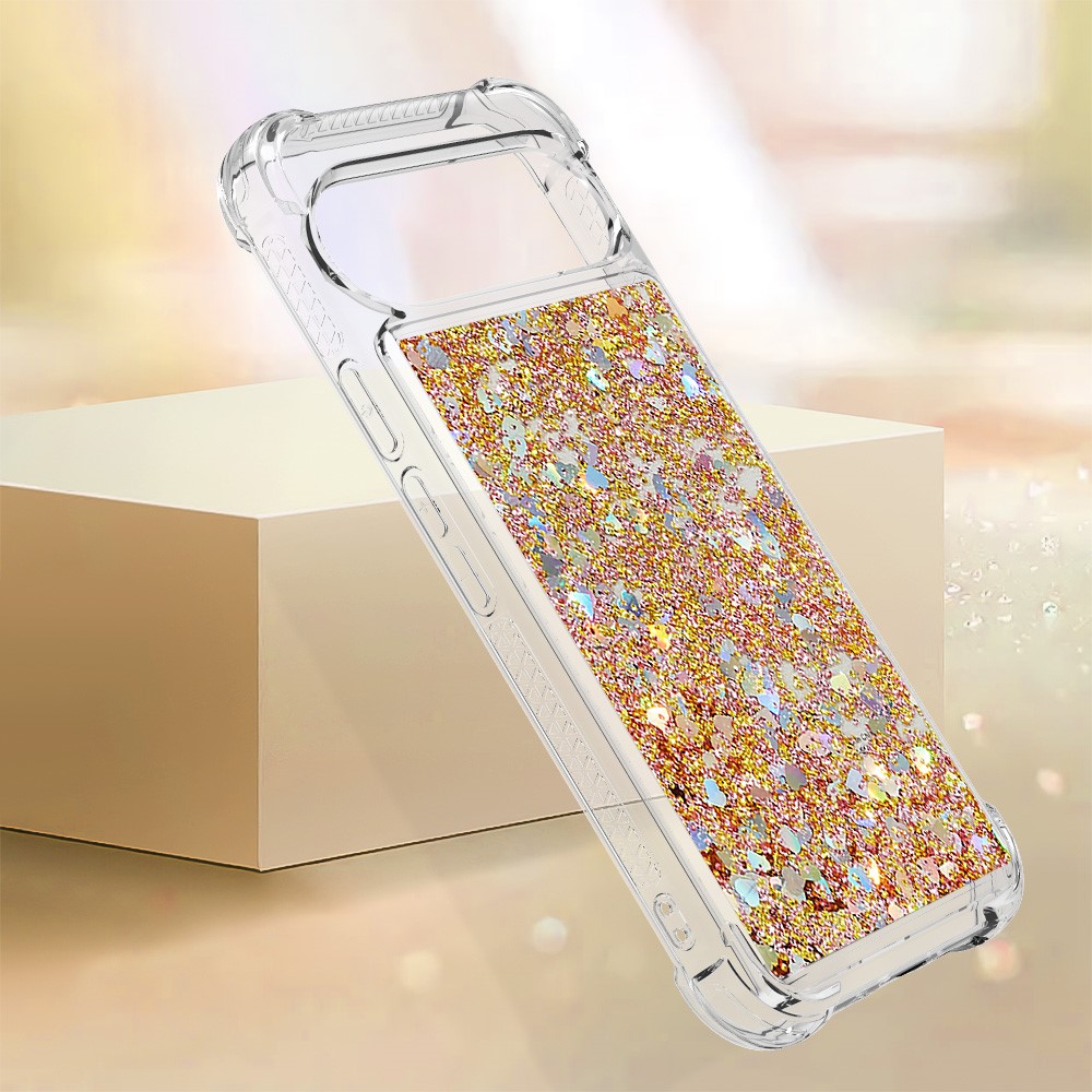  Google Pixel 10 / 10 Pro Skal Glitter Quicksand Guld