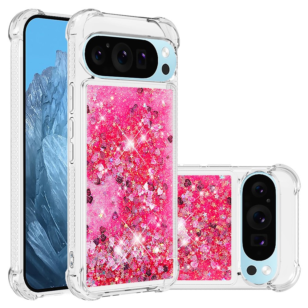  Google Pixel 10 / 10 Pro Skal Glitter Quicksand Rosa