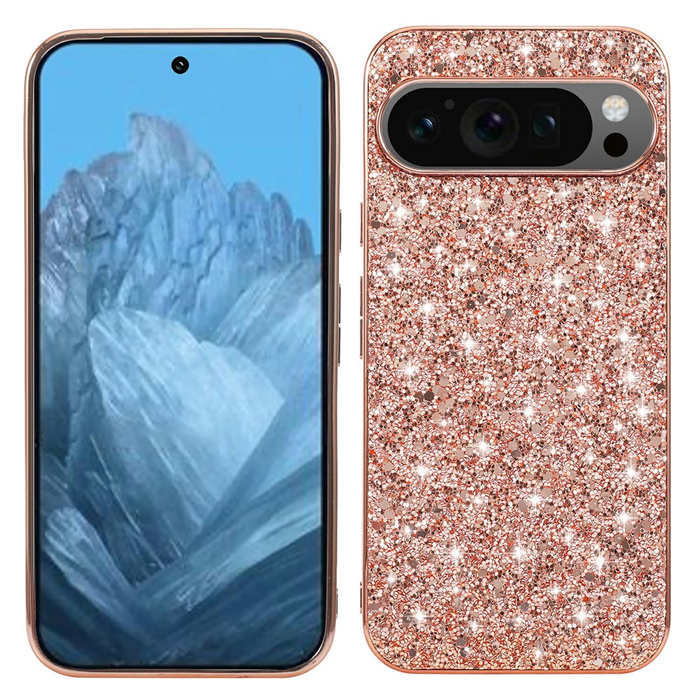  Google Pixel 10 / 10 Pro Skal Glitter Hybrid Roséguld