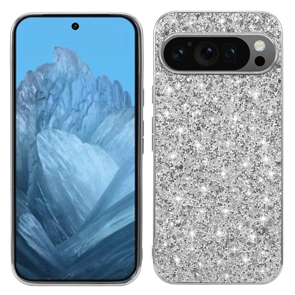 Google Pixel 10 / 10 Pro Skal Glitter Hybrid Silver
