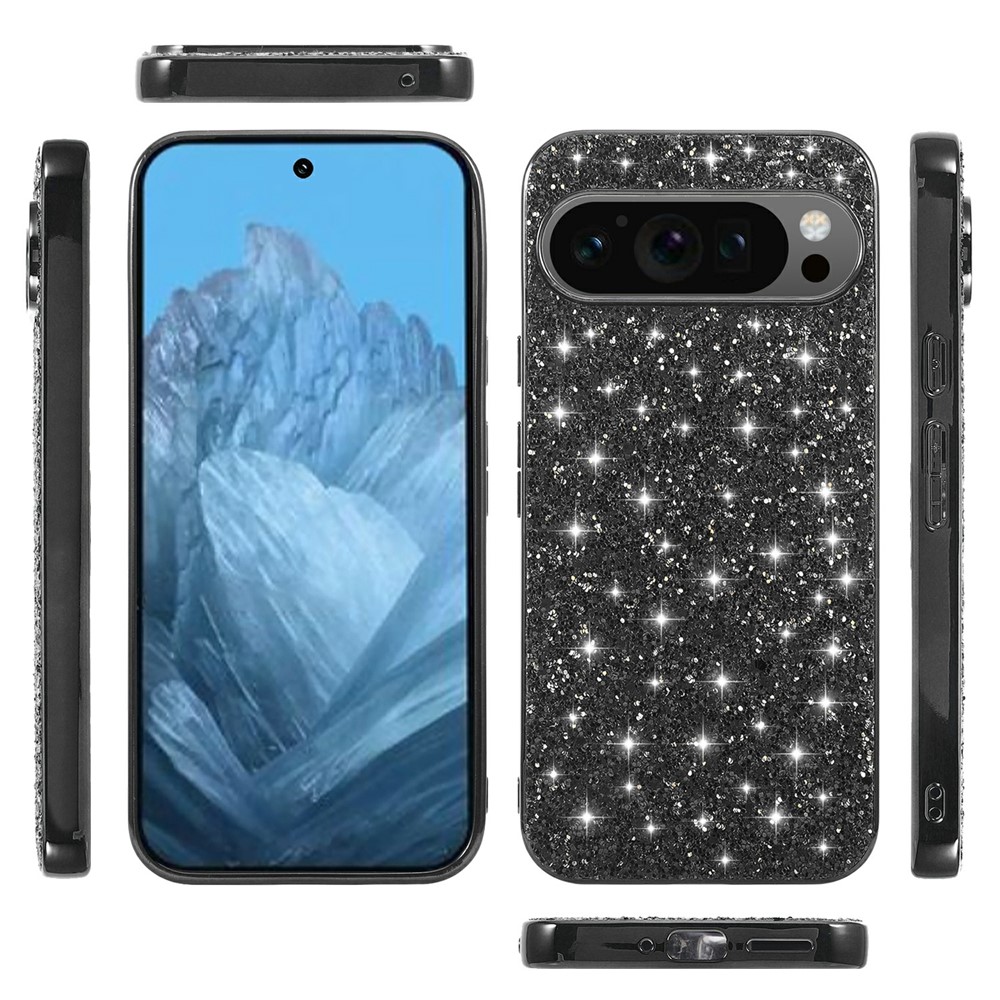  Google Pixel 10 / 10 Pro Skal Glitter Hybrid Silver