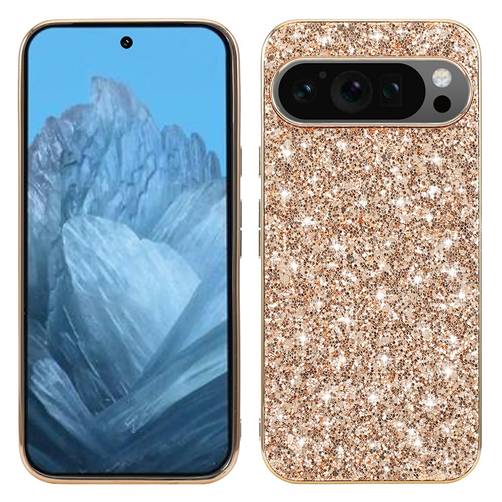  Google Pixel 10 / 10 Pro Skal Glitter Hybrid Guld