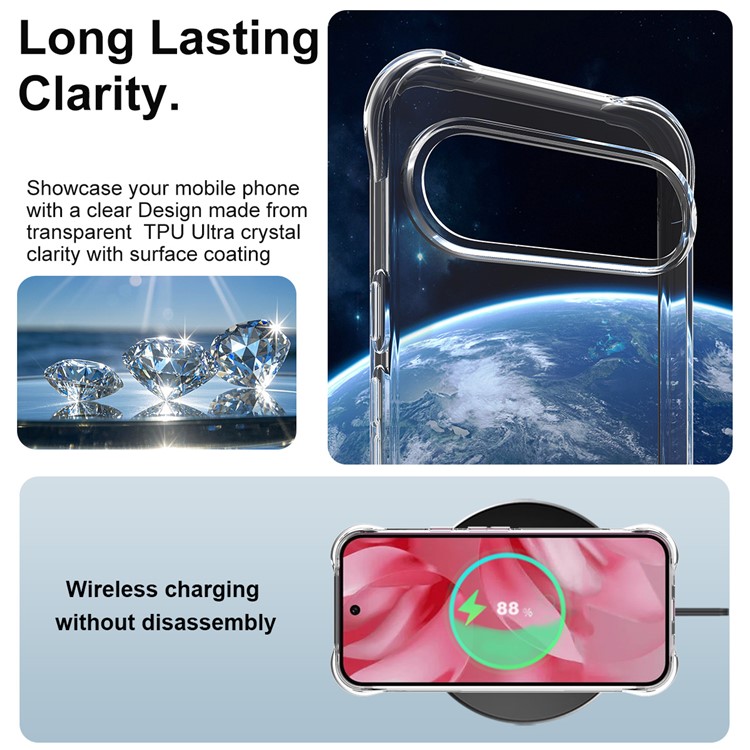 IMAK IMAK Google Pixel 10 / 10 Pro Skal TPU Shockproof Transparent