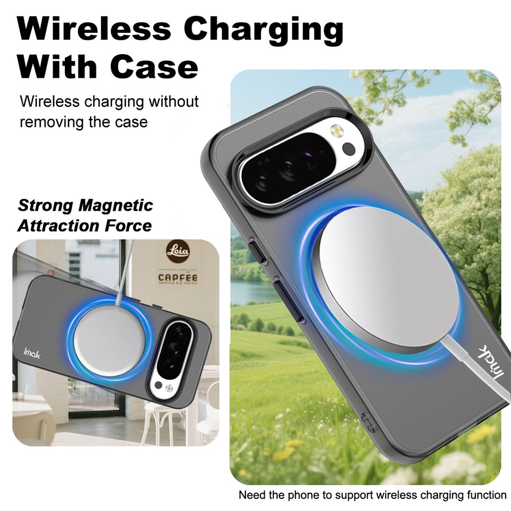 IMAK IMAK Google Pixel 10/10 Pro Skal MagSafe Anti Drop Svart