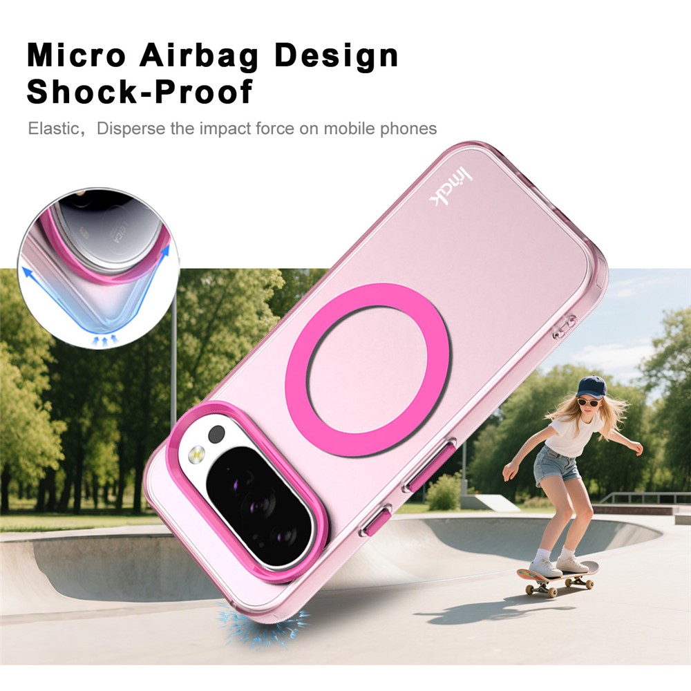 IMAK IMAK Google Pixel 10/10 Pro Skal MagSafe Anti Drop Rosa