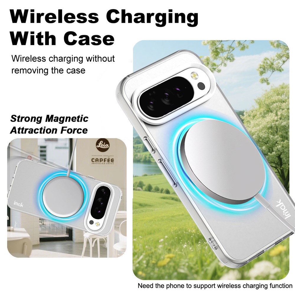 IMAK IMAK Google Pixel 10/10 Pro Skal MagSafe Anti Drop Vit