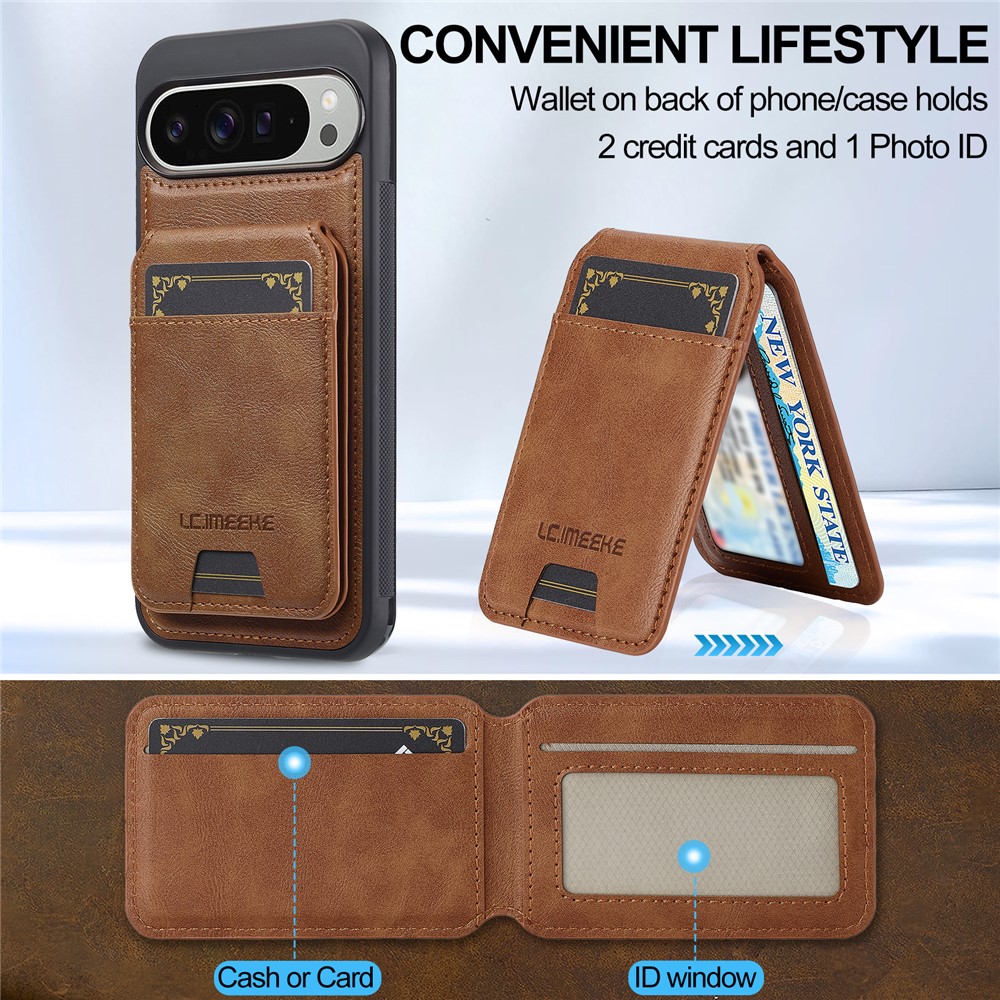 LC.IMEEKE LC.IMEEKE Google Pixel 10/10 Pro/9/9 Pro Skal Magnetiskt Kortfack