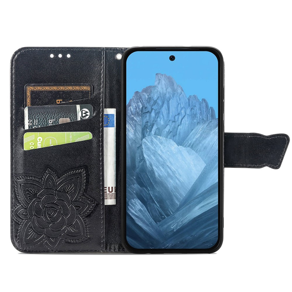  Google Pixel 10/10 Pro / 9/9 Pro Fodral Med Fjäril Tryck Svart