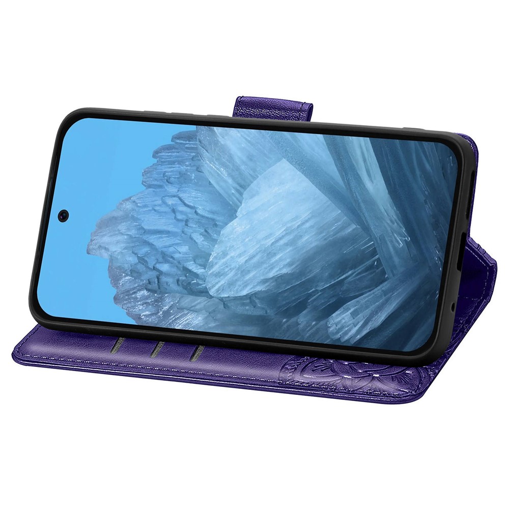  Google Pixel 10/10 Pro / 9/9 Pro Fodral Med Fjäril Tryck Lila