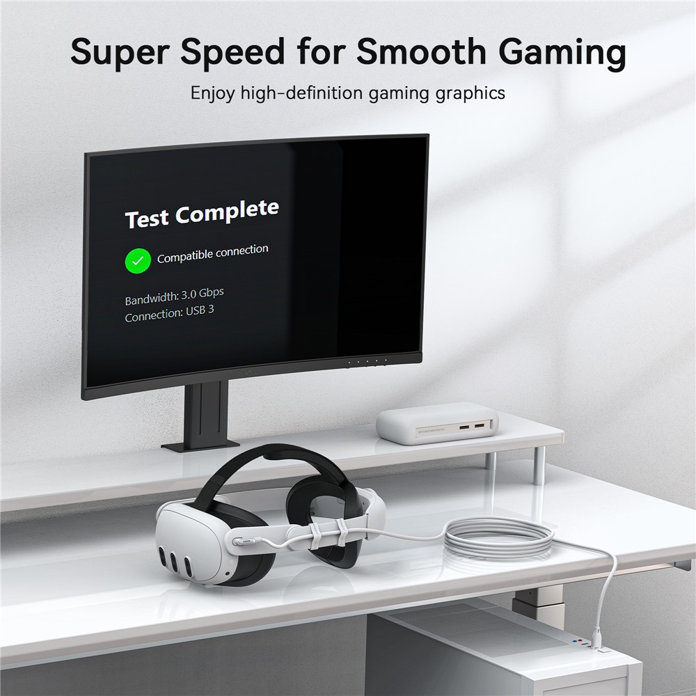 AMVR AMVR 5m Link Kabel Till VR Headset USB-C Vit