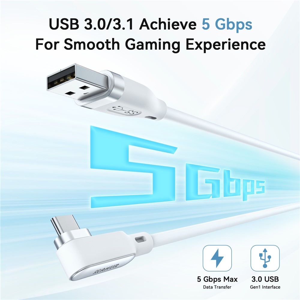 AMVR AMVR 5m 18W Link Kabel Med Laddningsport USB-C Vit