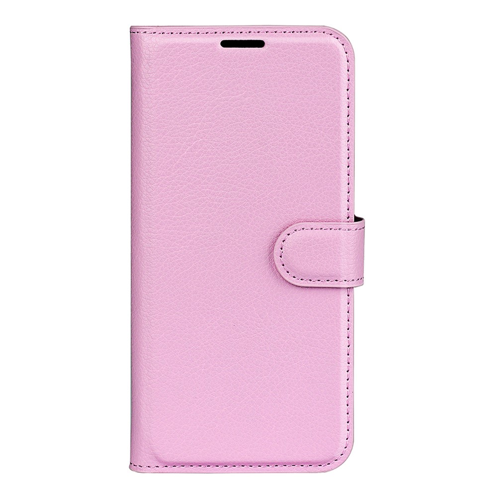 Google Pixel 10 Pro XL Fodral Litchi Läder Ljus Rosa