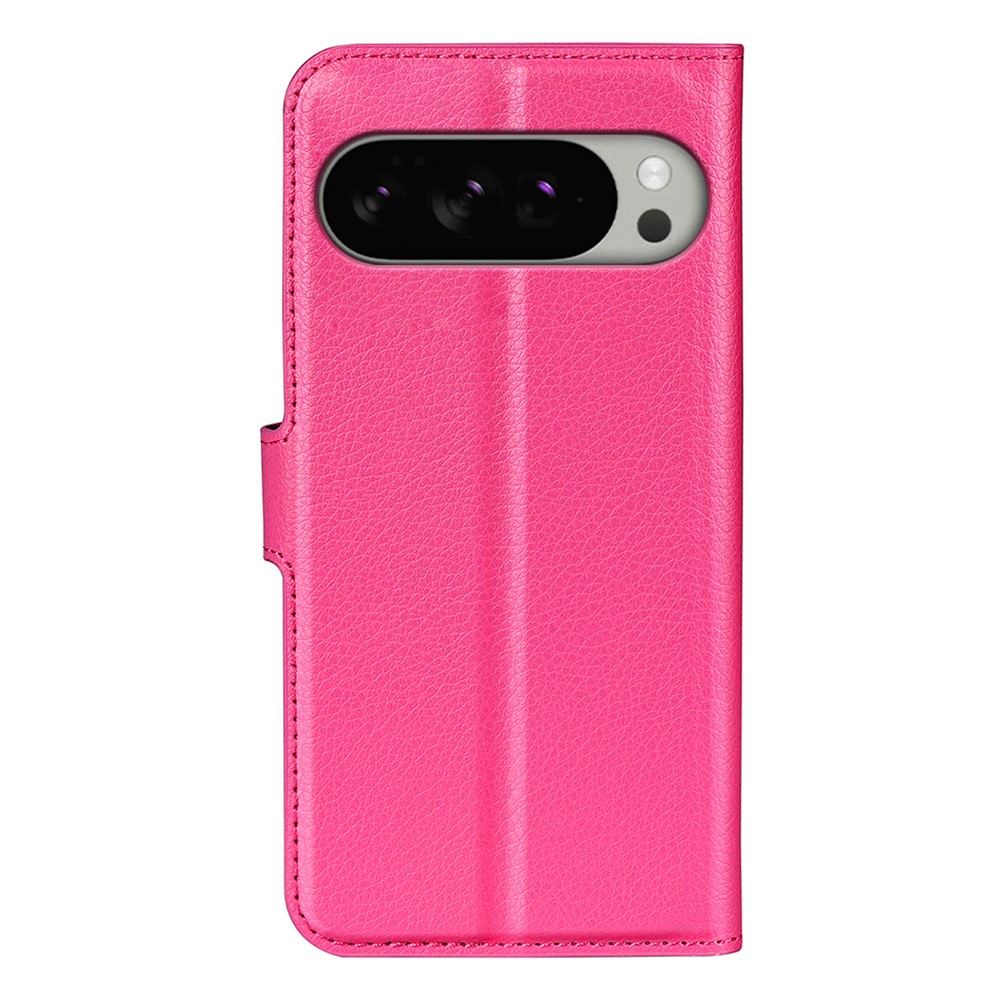  Google Pixel 10 Pro XL Fodral Litchi Läder Rosa