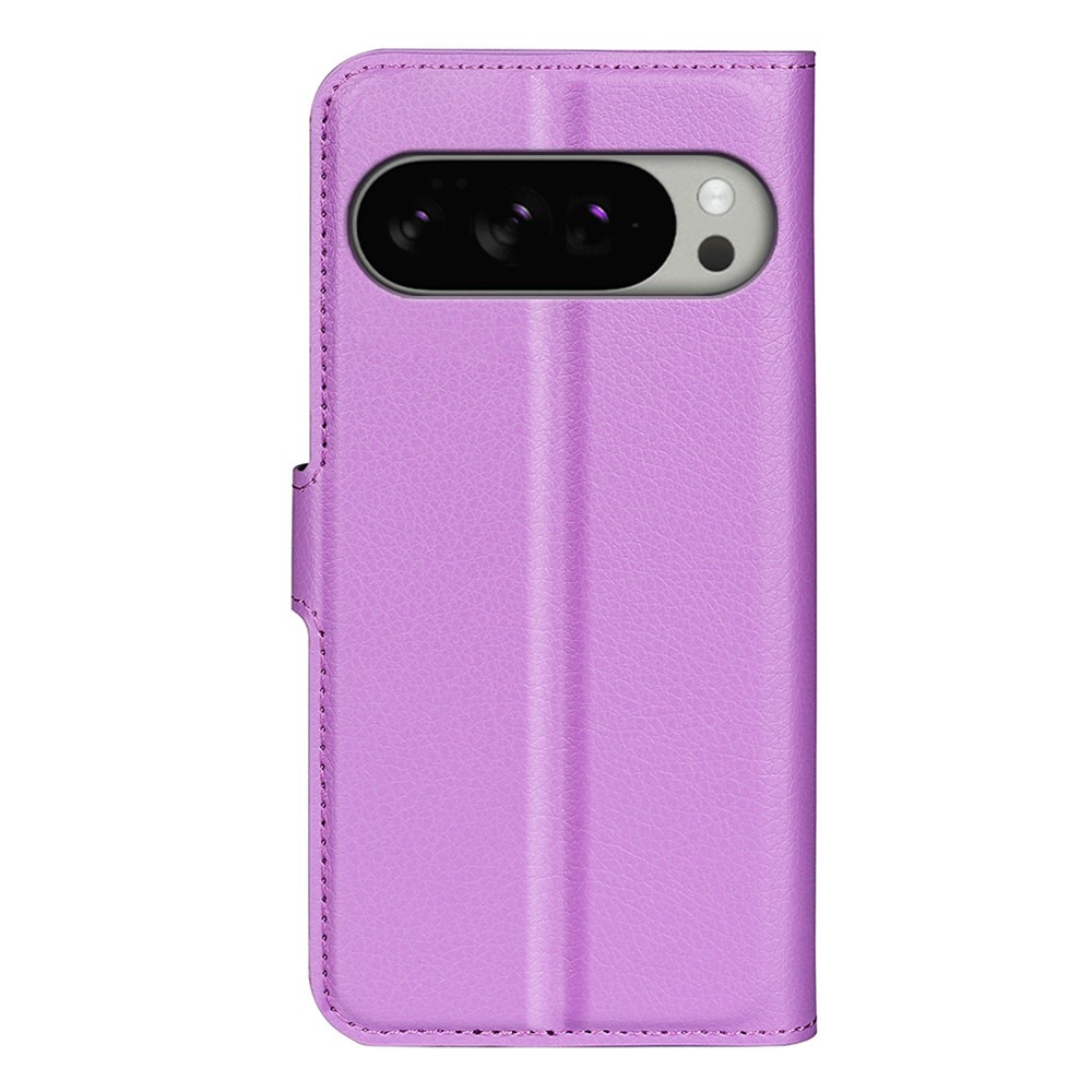  Google Pixel 10 Pro XL Fodral Litchi Läder Lila