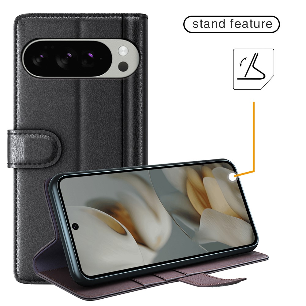  Google Pixel 10 Pro XL Fodral Premium Äkta Läder Brun