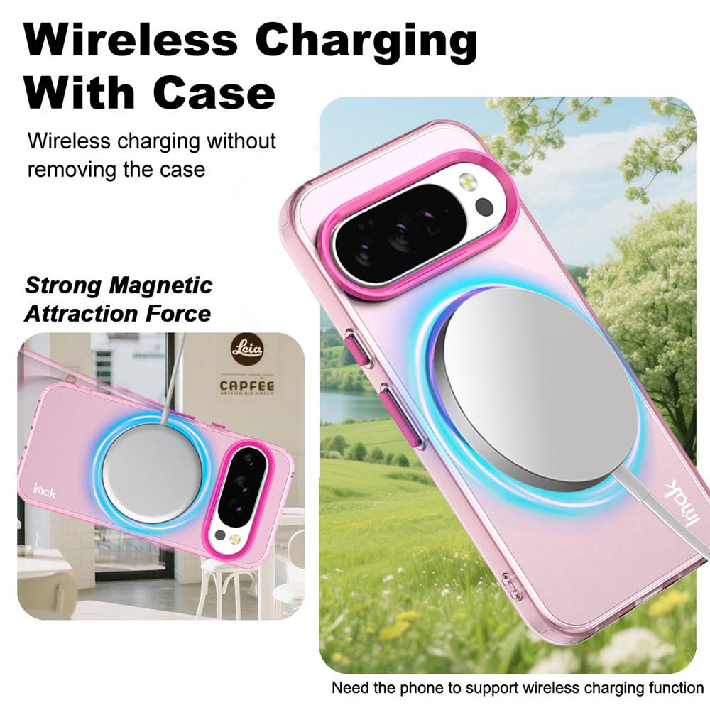 IMAK IMAK Google Pixel 10 Pro XL Skal MagSafe Anti Drop Rosa