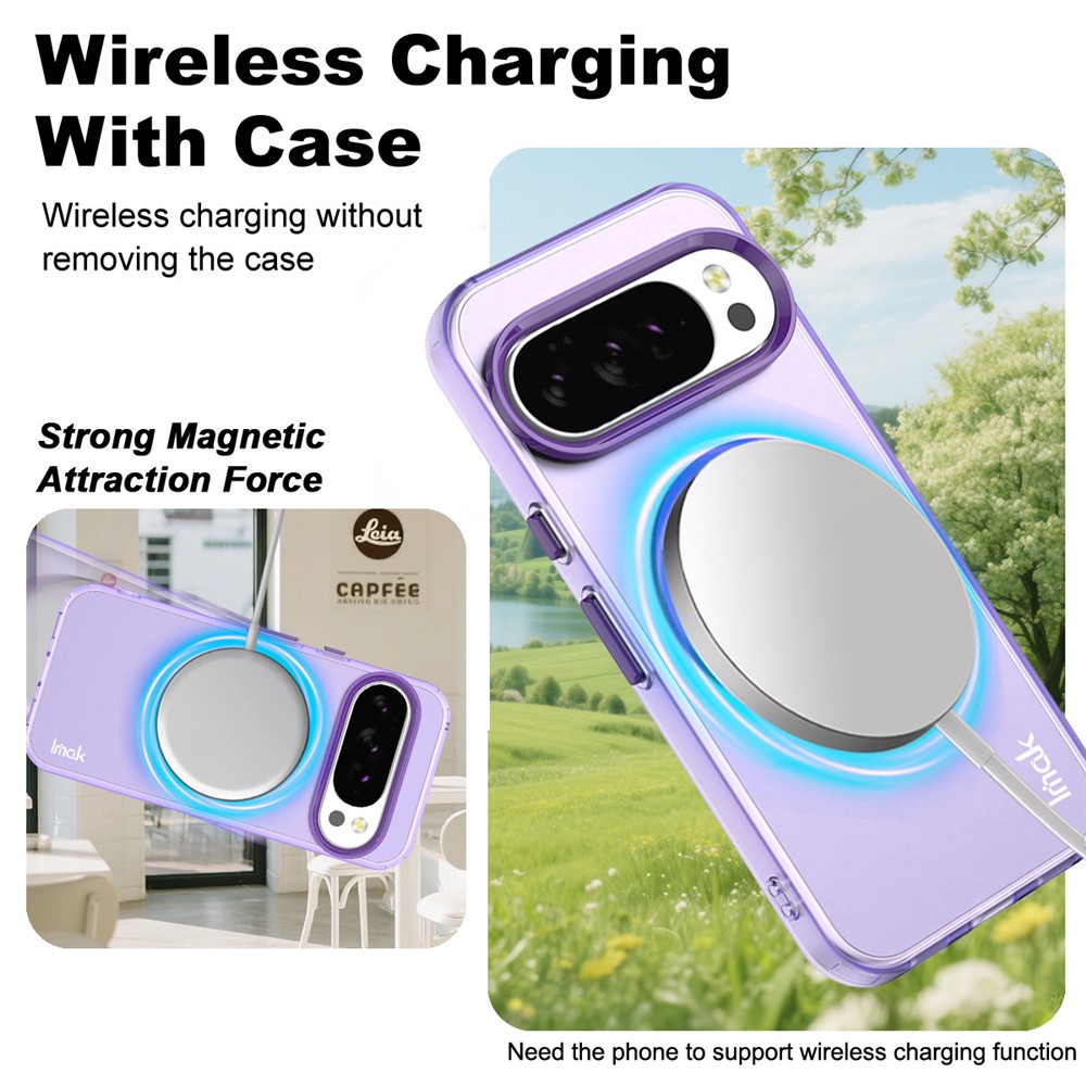 IMAK IMAK Google Pixel 10 Pro XL Skal MagSafe Anti Drop Lila