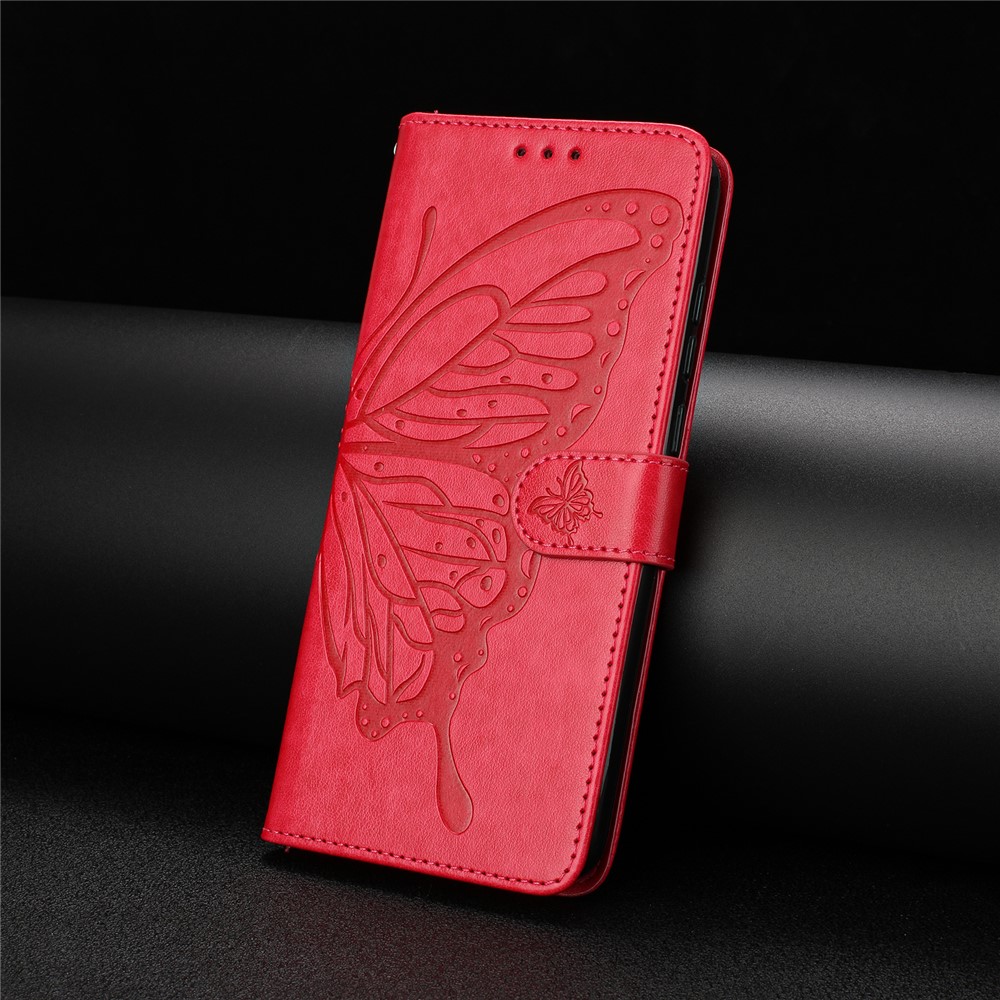  Google Pixel 10 Pro XL/ 9 Pro XL Fodral Fjäril Tryck Röd