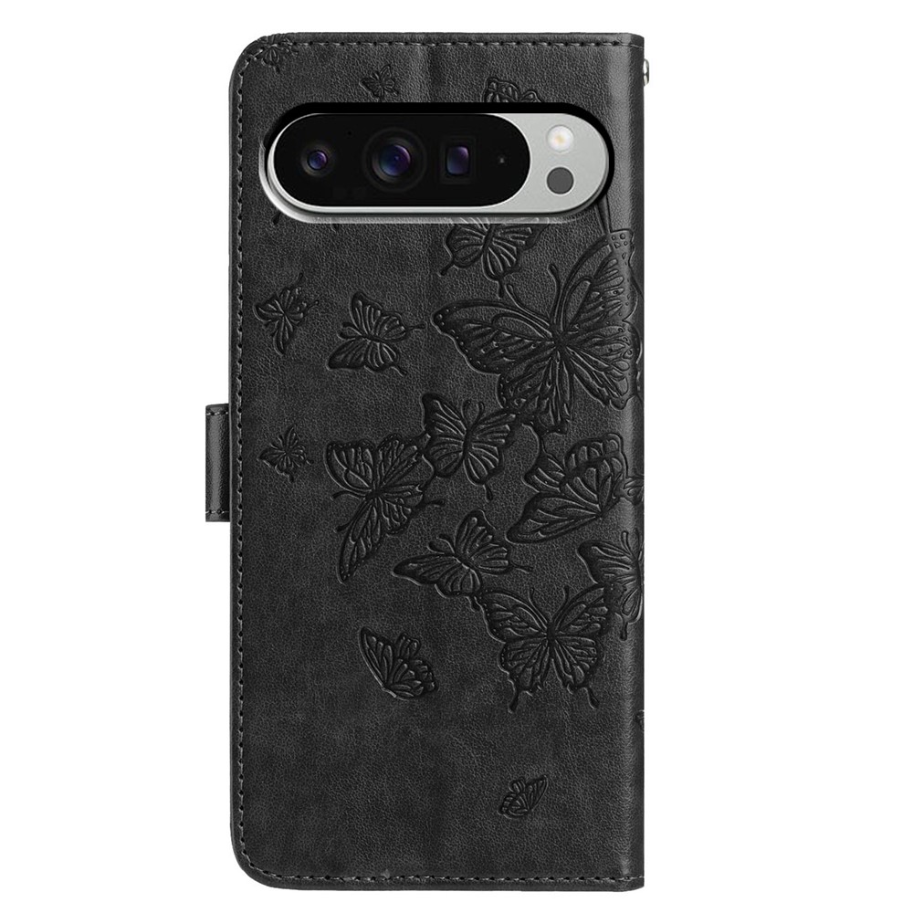  Google Pixel 10 Pro XL/ 9 Pro XL Fodral Fjäril Tryck Svart