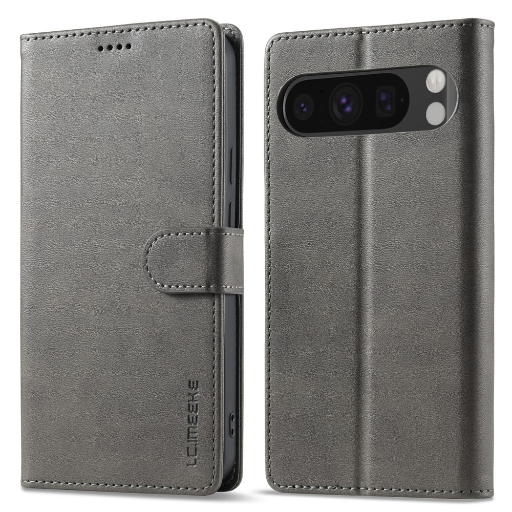 LC.IMEEKE LC.IMEEKE Google Pixel 10 Pro XL Fodral Läder Grå